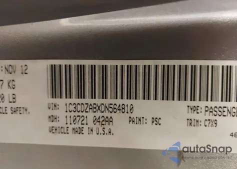 2013 Dodge Avenger Se from USA, damaged, VIN 1C3CDZABXDN564810